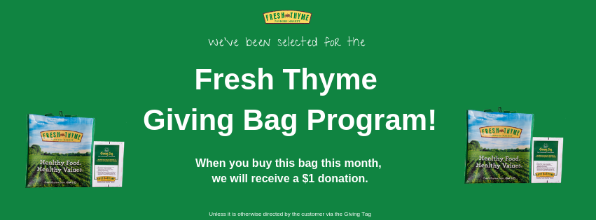 CERV Selected for Fresh Thyme Giving Bag Program